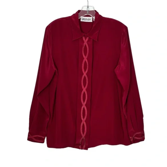 Vintage Yves St. Clair Red Blouse - Picture 12 of 15